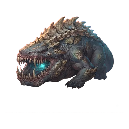 A thick-bodied deep-water predator, ridged dorsal spines and a wide jaw crowded with backward teeth.