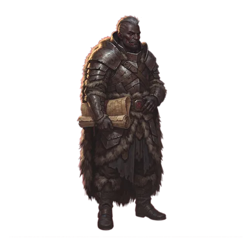 An old raider in scarred plate over furs, a rolled drawing of rebuilt walls under one arm that he shows to nobody.