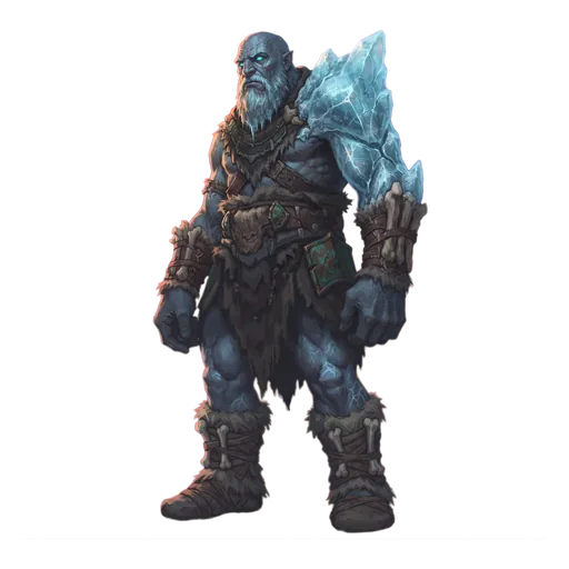 A jotun of the eternal winter, hoar-frost matted through his beard, glacier ice grown over one shoulder like armour.
